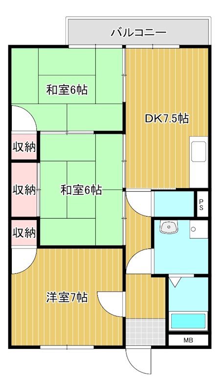 明石市西明石東町のマンションの間取り