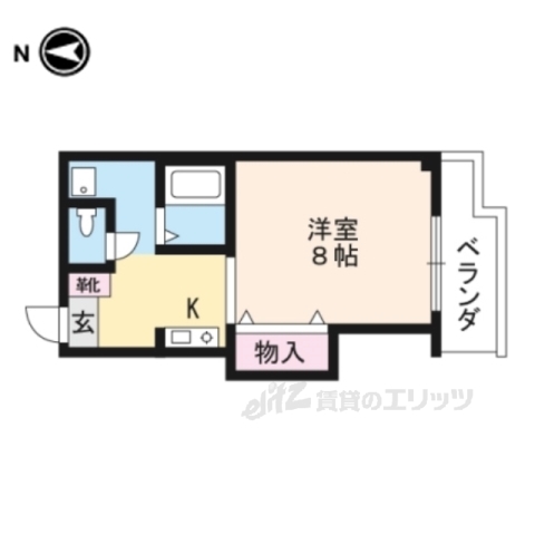 大津市木下町のマンションの間取り