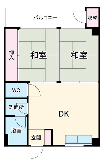 名古屋市瑞穂区下坂町のマンションの間取り