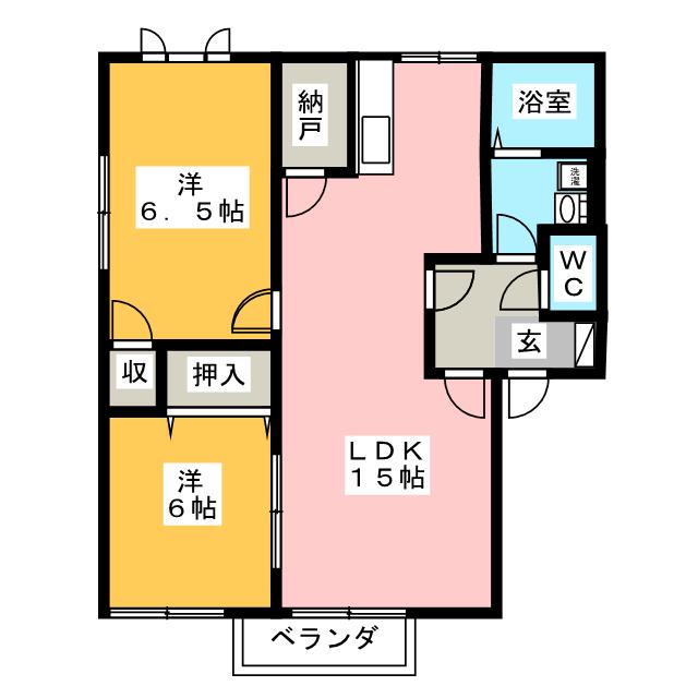 ベルメゾン裾花　ＳＷ棟の間取り