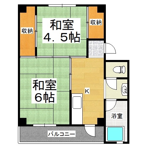 瀬戸内市長船町土師のマンションの間取り