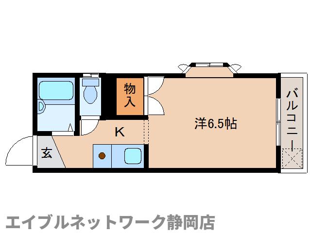 静岡市葵区安東のアパートの間取り