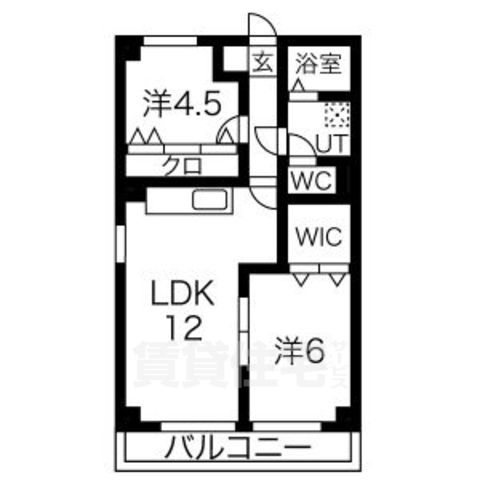 名古屋市北区志賀南通のマンションの間取り