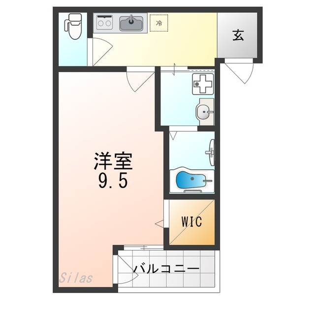 東大阪市御厨中のアパートの間取り