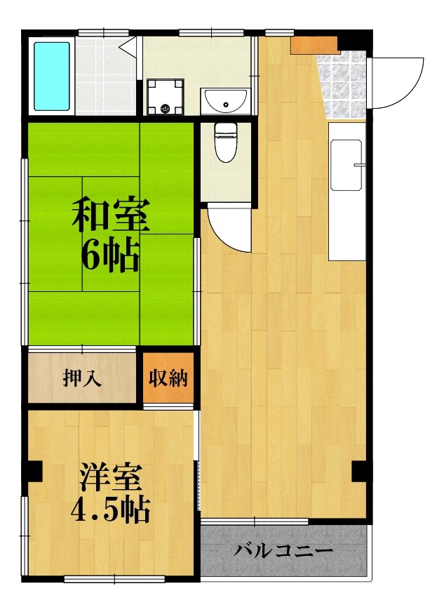 川崎市幸区下平間のマンションの間取り