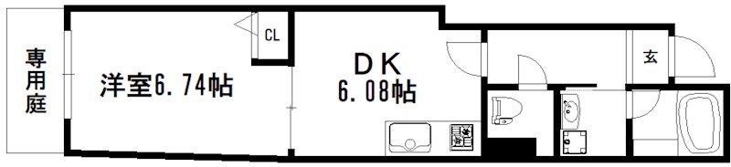 京都市下京区石不動之町のマンションの間取り