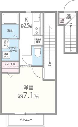 姫路市苫編のアパートの間取り