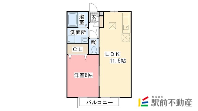 シンセリティ八戸溝Ｂの間取り