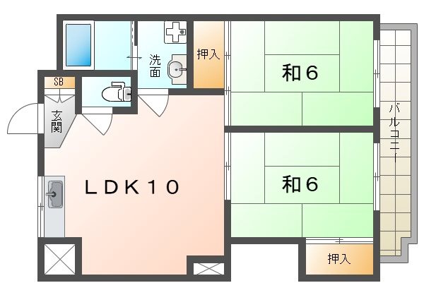 【ハイツナカムラの間取り】