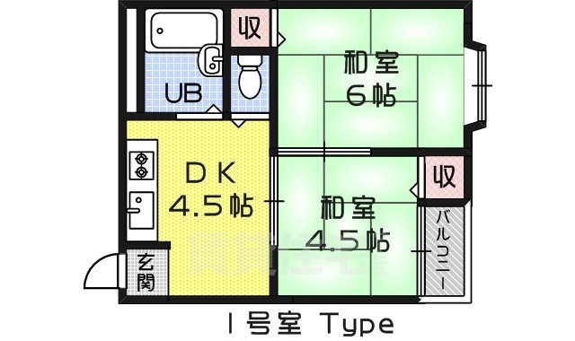 第二コーポ久由の間取り