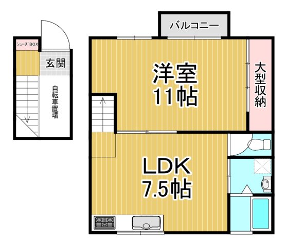 【リバーサイドＭの間取り】