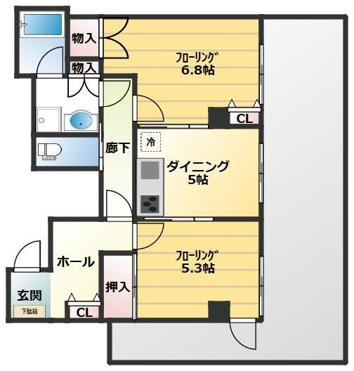 江戸川区小松川のマンションの間取り