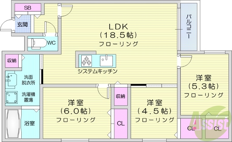 ZABO HILLS IDAIMAEの間取り