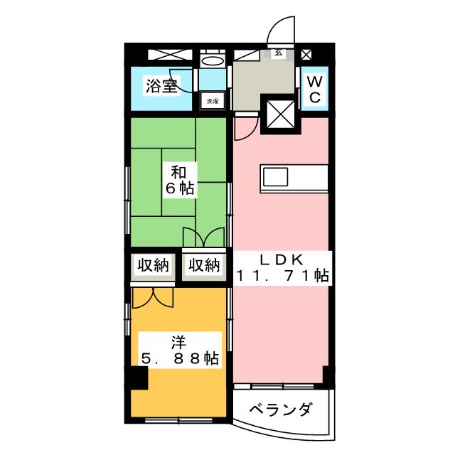 ＴＷＩＮ　ＶＩＬＬＡ　Ａ館の間取り