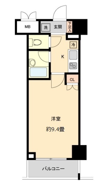 仙台市青葉区川内澱橋通のマンションの間取り