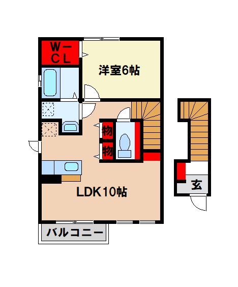 筑紫野市大字常松のアパートの間取り