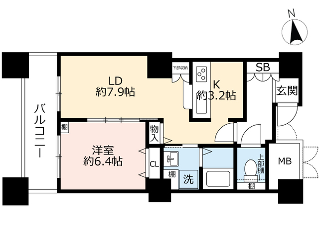 ＵＲアクアタウン納屋橋の間取り