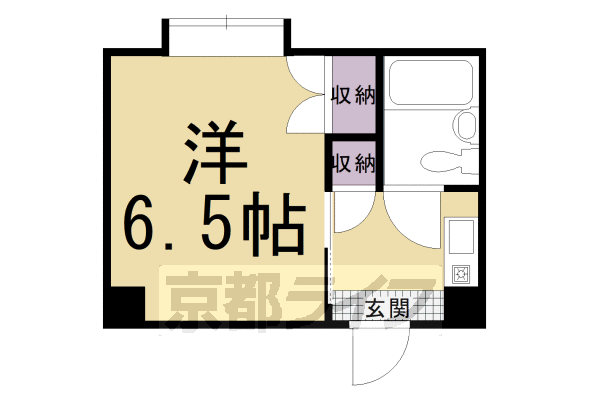 京都市右京区太秦藤ケ森町のアパートの間取り