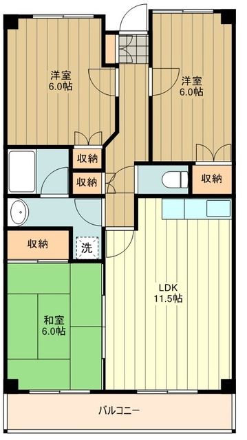 【スカイビレッジ立川の間取り】