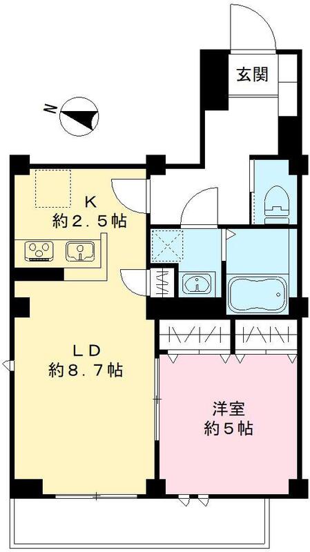 さいたま市浦和区北浦和のマンションの間取り