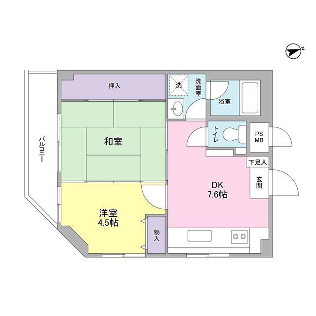 【中野区鷺宮のマンションの間取り】