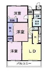 倉敷市宮前のマンションの間取り