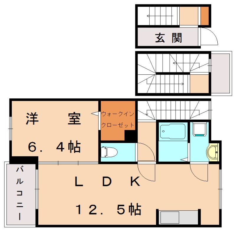 グレイス田熊Ｂの間取り