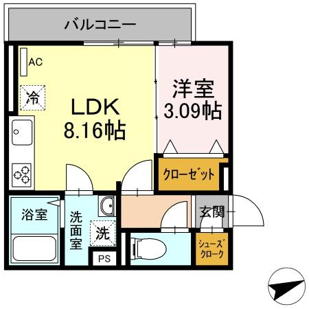 D-roomクレスト国分の間取り