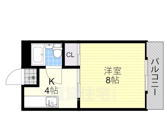 宇治市五ケ庄のマンションの間取り