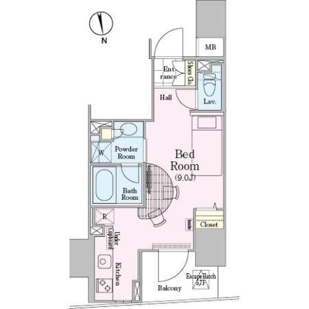 新宿区四谷のマンションの間取り