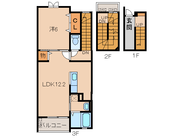 アンジュールＡＲＩＤＡIの間取り