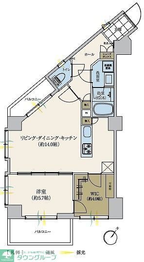 中央区東日本橋のマンションの間取り