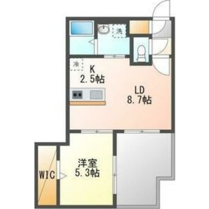 札幌市豊平区月寒中央通のマンションの間取り