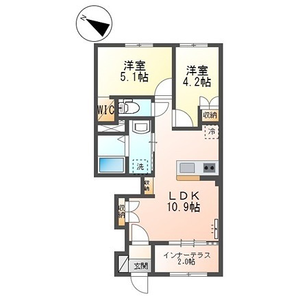 （仮）越谷市神明町2丁目新築アパートの間取り