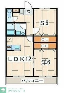 海老名市社家のマンションの間取り