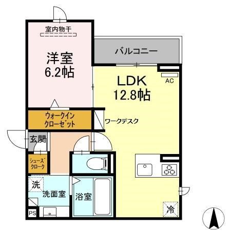 名古屋市中村区京田町のアパートの間取り