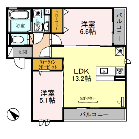 メゾン旭/駅前の間取り