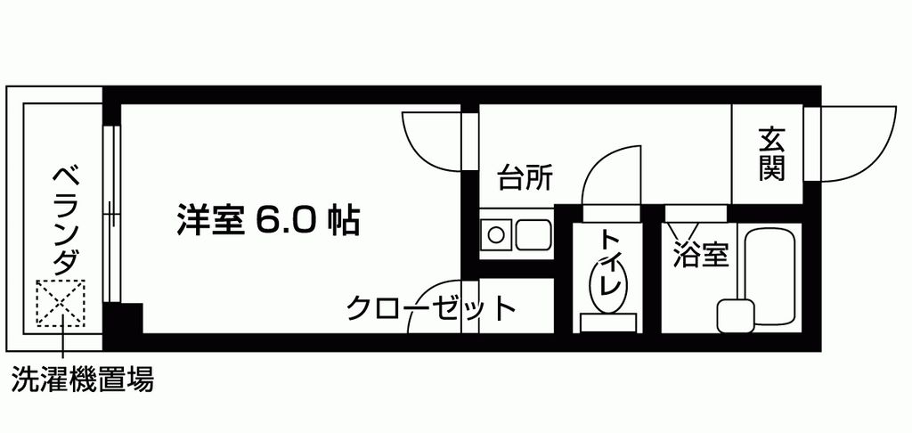 京都市上京区若宮竪町のマンションの間取り