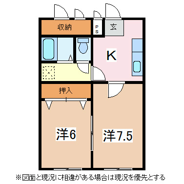 松本市征矢野のマンションの間取り