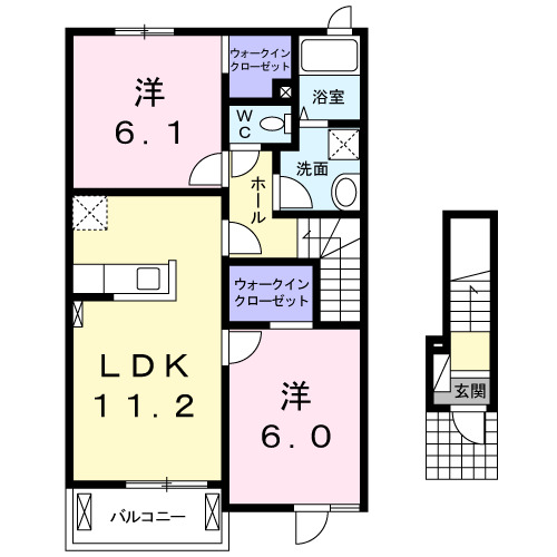 シャンティＡの間取り