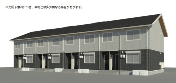 建物外観　新築物件です！1Fは2LDKです。