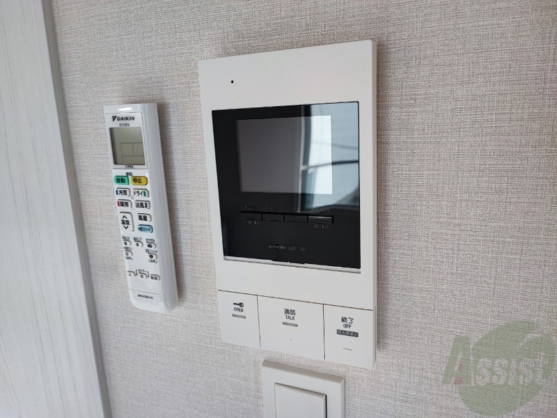 セキュリティ　来客時にはこちらのチャイムが鳴りますよ。