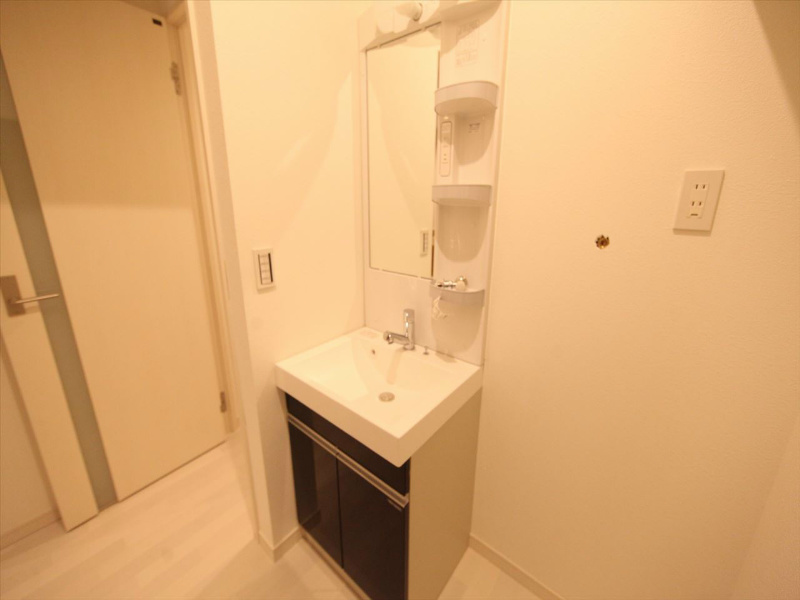 洗面設備　脱衣所　独立洗面台（シャンプードレッサー）洗濯機用意できます