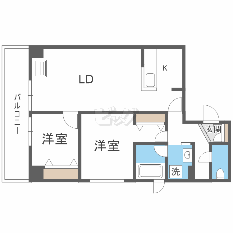 プライマル札幌北4条の間取り写真