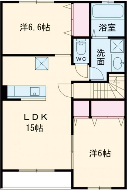 ＪＲ高崎線 高崎駅 徒歩28分 2階建 築2年の間取り写真