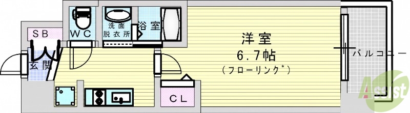エステムコート新大阪14アイシーの間取り写真