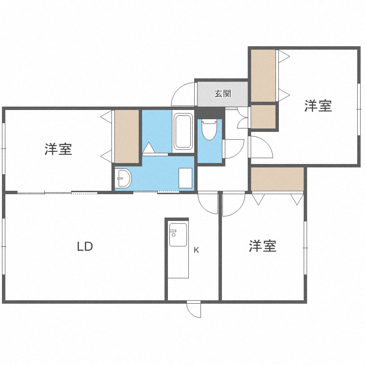 Modest篠路の間取り写真