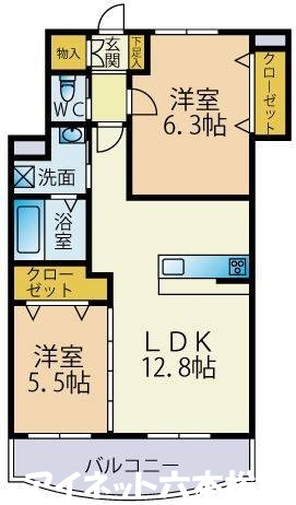 地下鉄七隈線 次郎丸駅 徒歩19分 3階建 築19年の間取り写真