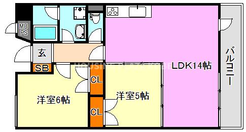 HKマンションの間取り写真