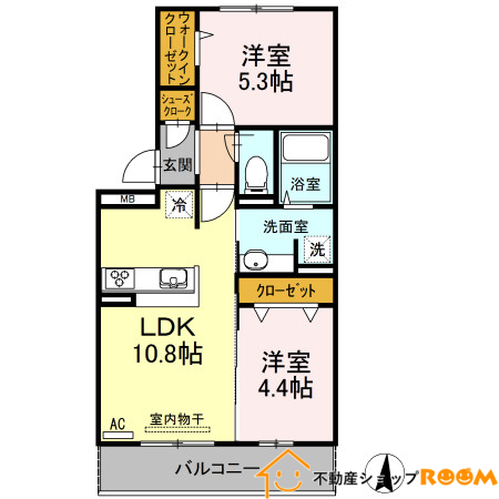 ＪＲ鹿児島本線 羽犬塚駅 徒歩22分 3階建 築9年の間取り写真